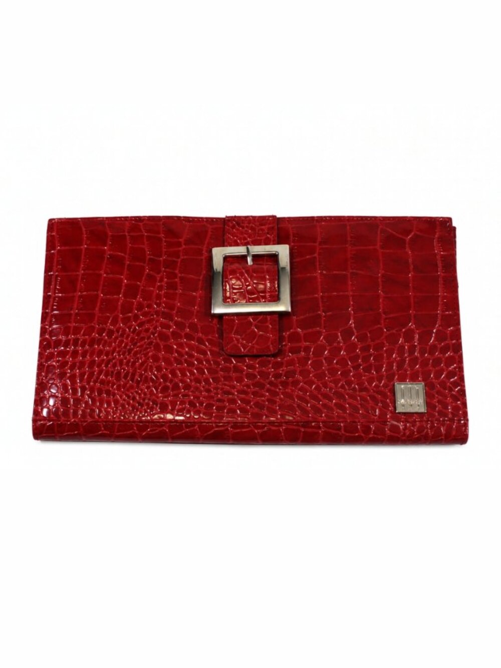 Miche Red Crocodile-Embossed Handbag Shell with Silver-Tone Buckle